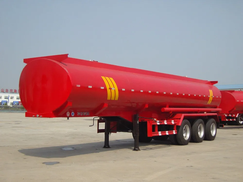 45000L Crude oil/diesel/petrol tank semi trailer, stainless tanker trailer