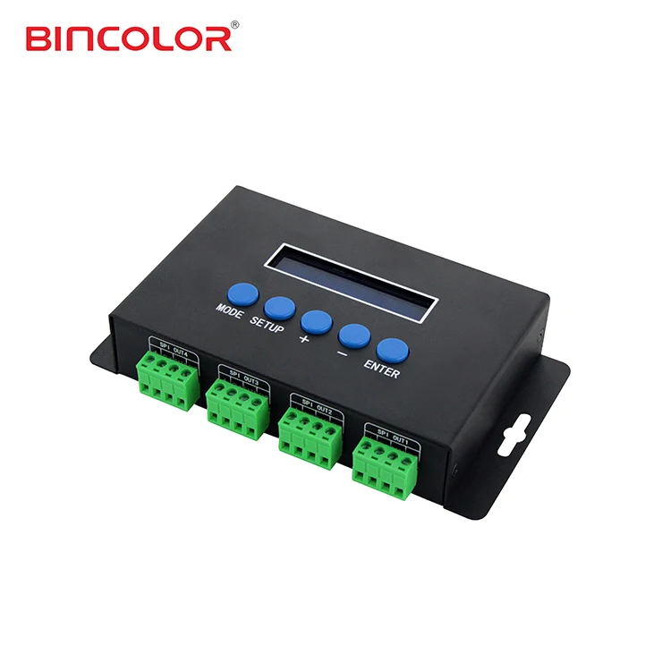 BC-204 4 channel Artnet to SPI /DMX pixel light led rgb controller with computer software control