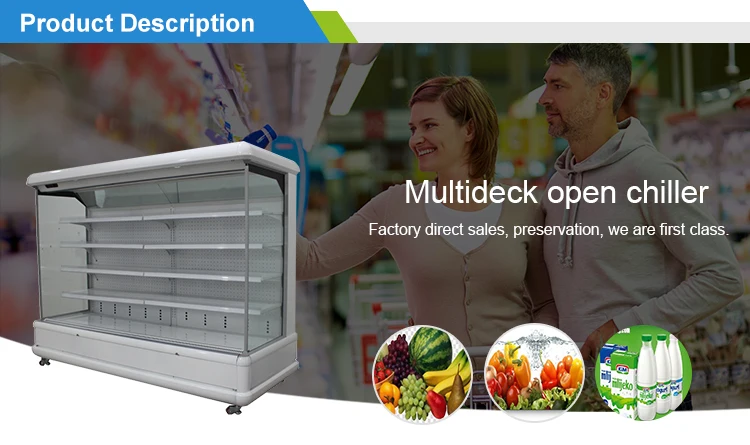open type chiller commercial display fridge for sale