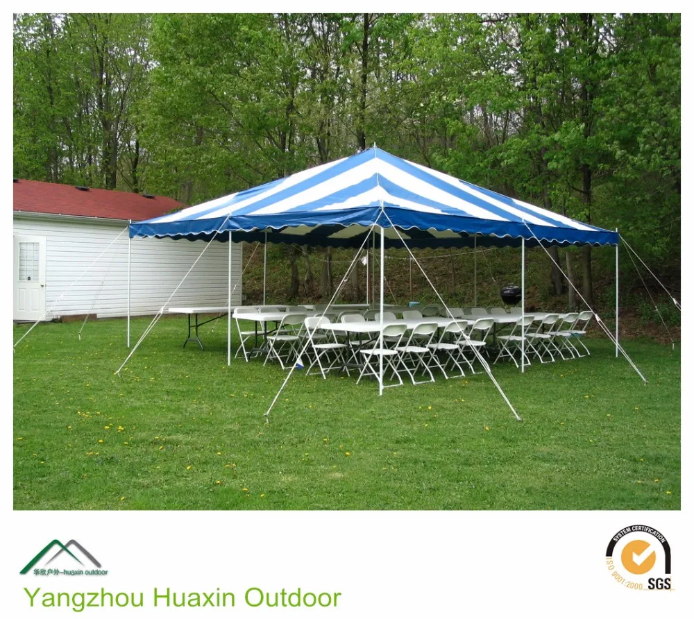 20'x20' Heavyduty Aluminum Pole Tent Waterproof Pvc Fabric Double