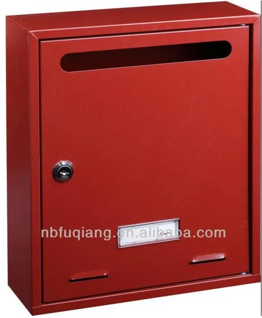 Red Wall Mounted Mailbox Modern Letter Lbox For Residential Apartments