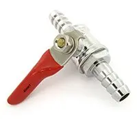 Metal Inline Fuel Valve Petcock - 5/16" - Motorcycle Fuel Diesel Gas Petrol Oil