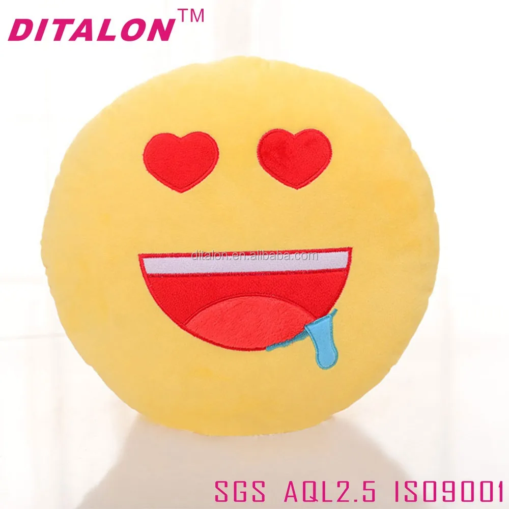 Sampel Gratis Pabrik Grosir Putaran Emoticon Bantal Bantal Dengan