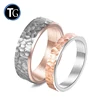 Hammered flat wedding ring set 925 sterling silver,couple ring 925 silver