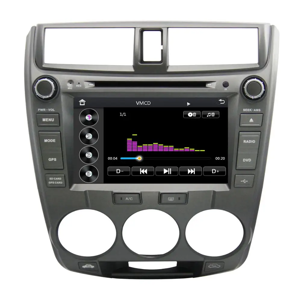 Fm/am Car Radio For Honda City 20082012 With Dvd Gps Bt Usb Swc 3g Rds