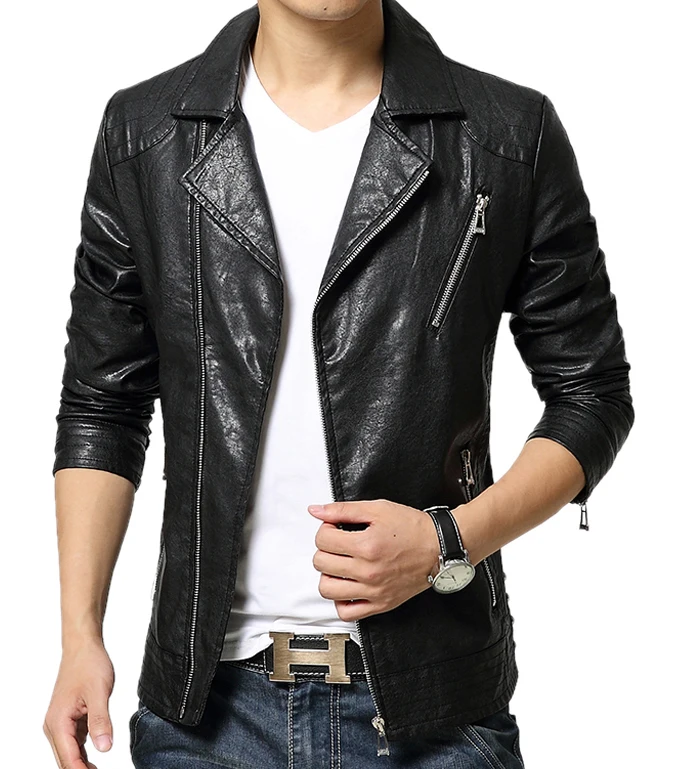 hombres chaqueta cuero solapas hombres chaqueta cuero solapas