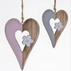 Heart with Flower Vintage wooden Hanging Decoration Home Easter Gift