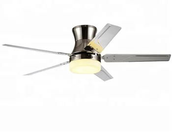 52 Inch Low Profile Metal Ceiling Fan With Led Light Kit Remote Control Buy Giant Ceiling Fan Light Ac Motor Ceiling Fan Led Light Flush Mount Iron