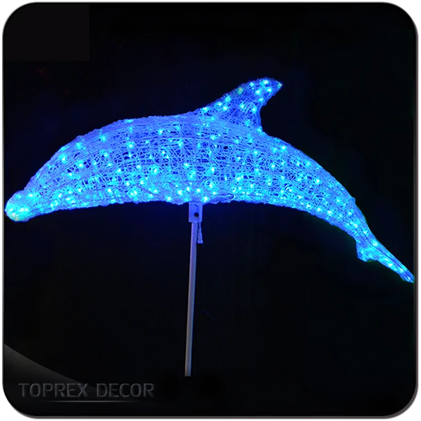 Acrylic Led Sculpture Lighted Dolphin Christmas Decorations Buy