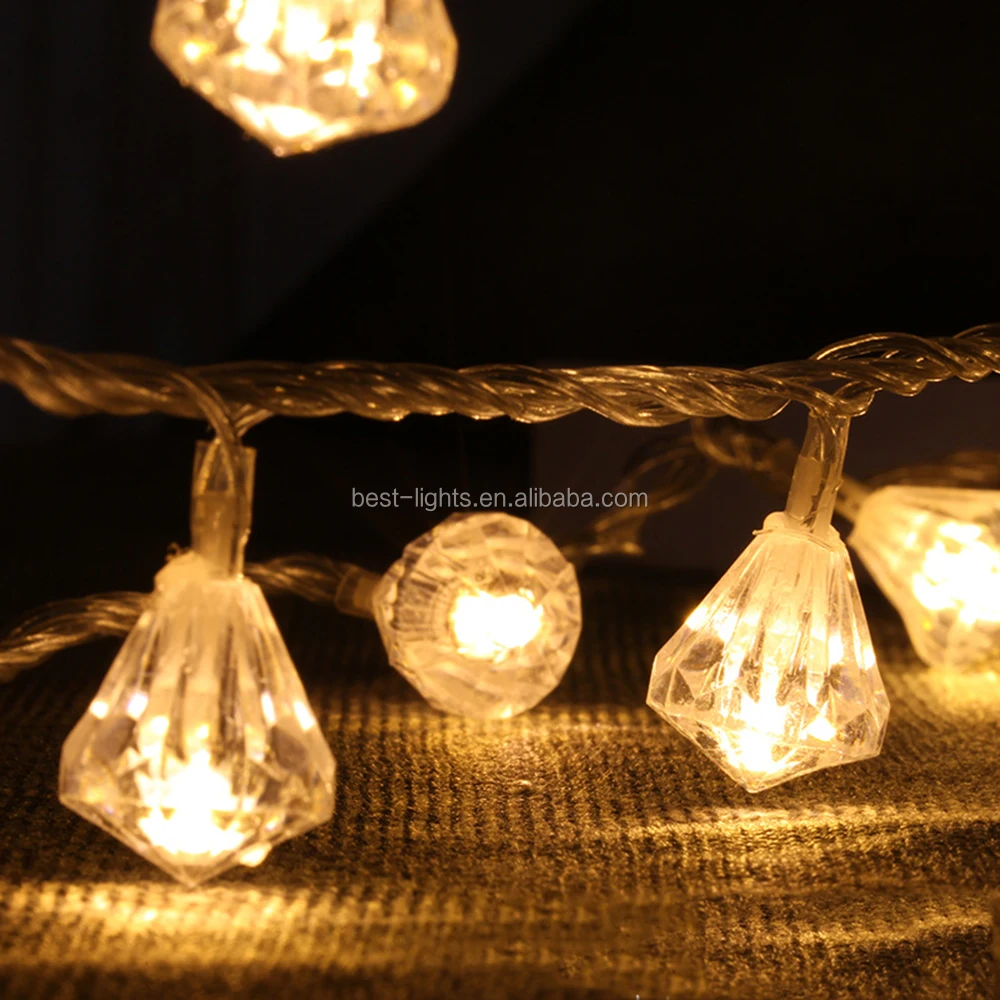 solar diamond string lights