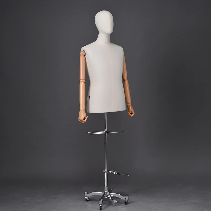 Male Adjustable Standing Dummy With Wood Articulated Arm - Buy Male ...