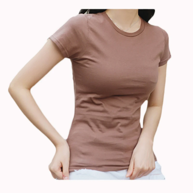 
Wholesale Buy Order Custom Make All Cheap Sport-wear Printed Online Personalized Soft Women T-Shirt 