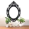 Beautiful cheap modern design style home antique decorative framed plastic oval wall mirror