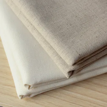 white linen cotton blend fabric
