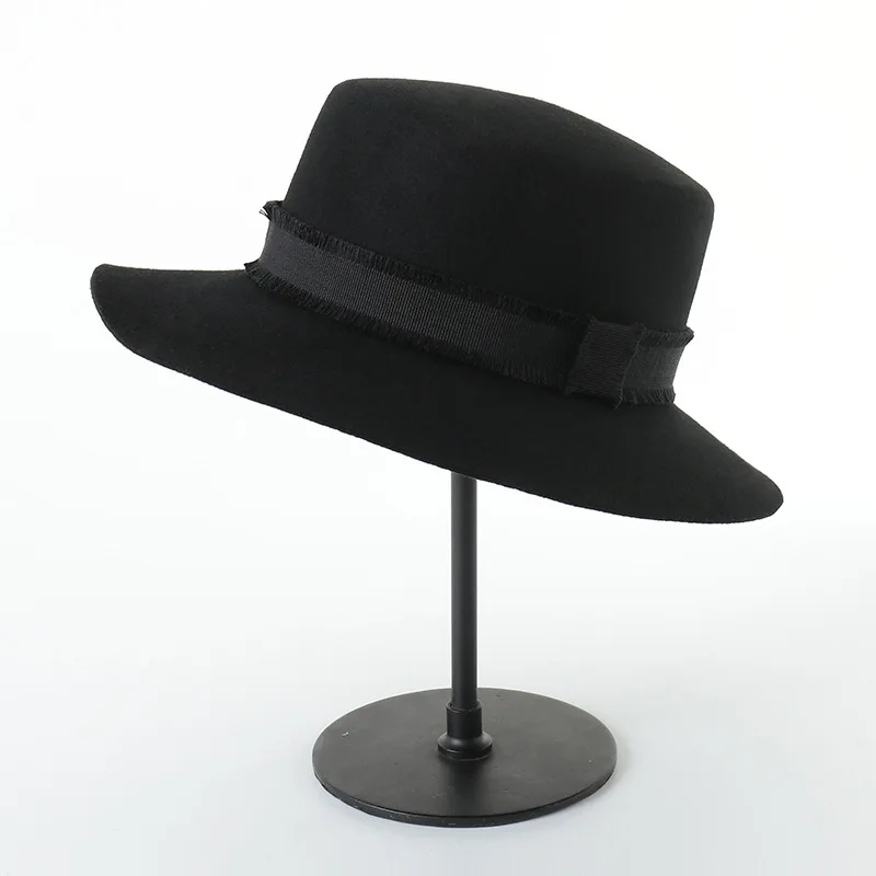 High Quality Round Flat Top Wool Felt Hats