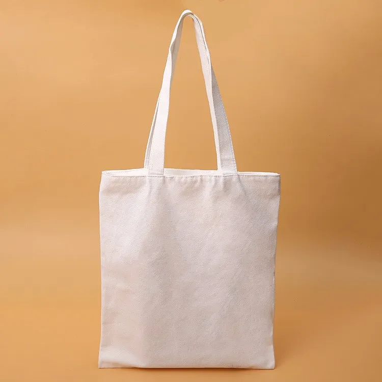 Natural Color Blank Canvas Cotton Shopping Tote Bag With Top Zipper - Buy Blank Canvas Tote Bag ...