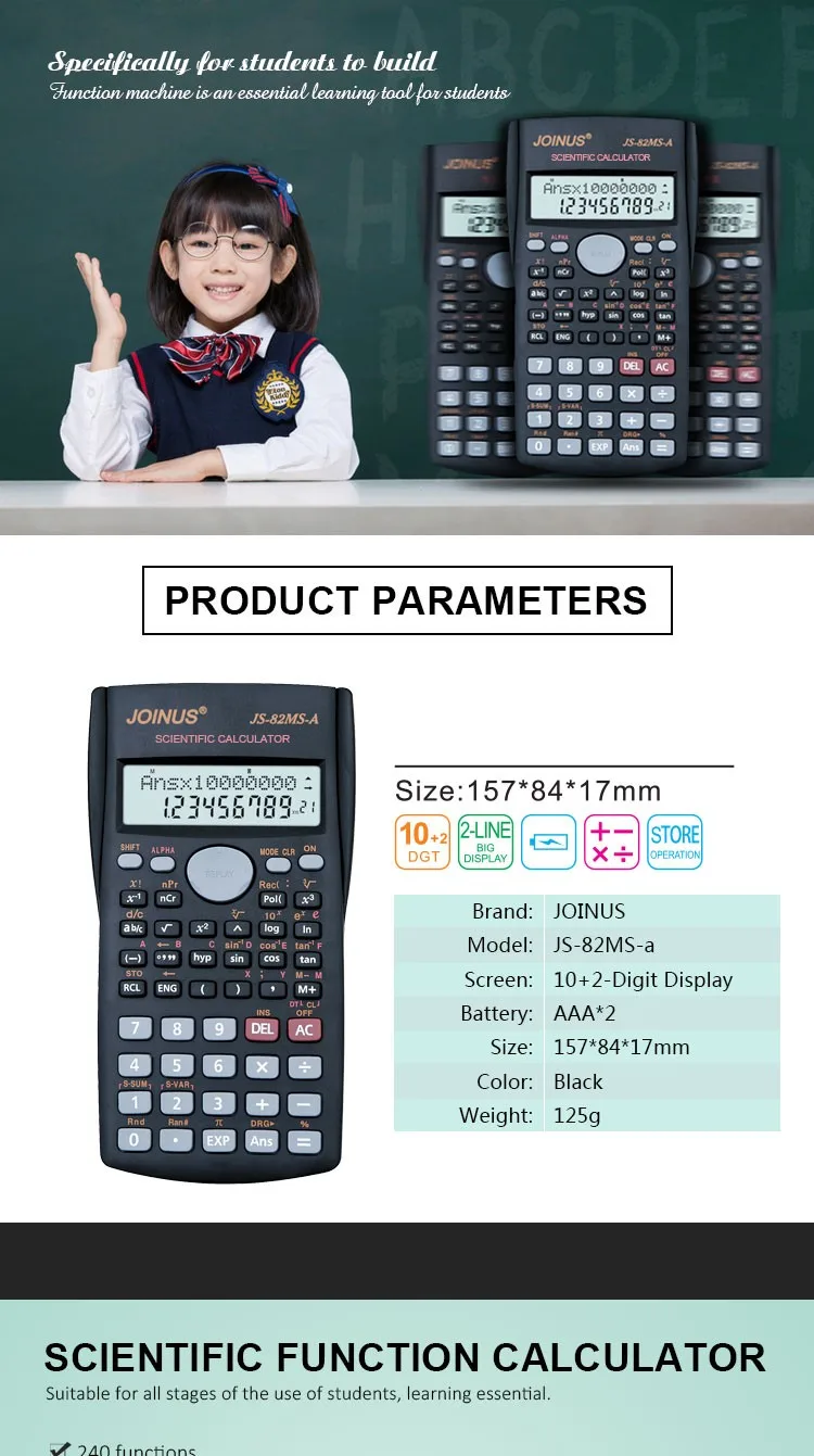 Promotional School Office Business Stationery Examination 12 Digits Electronic Mini Joinus Scientific Calculator For Student
