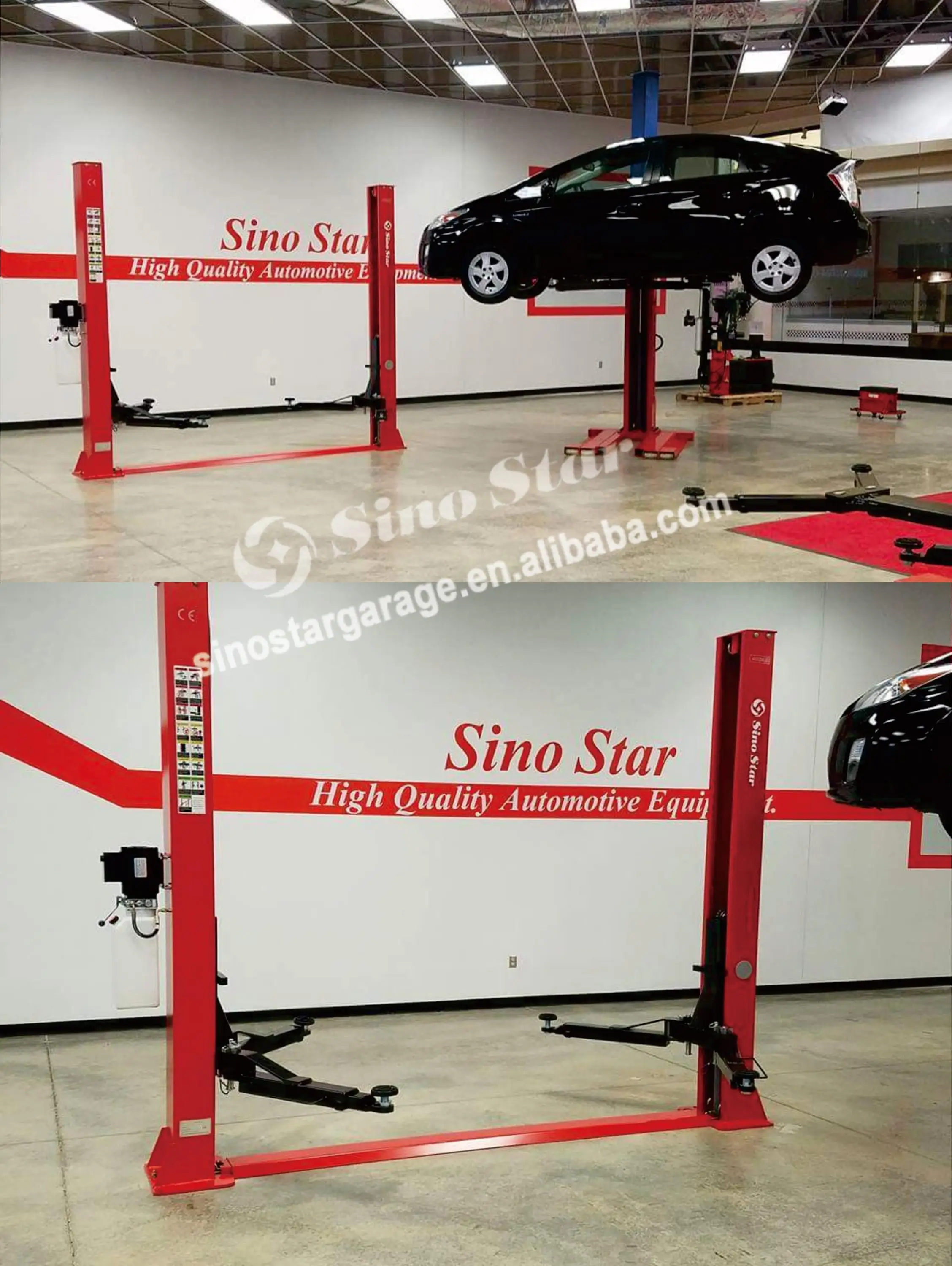2 Post Car Lift /electric Motor Screw Lift Lift Tables/5m Lift Height