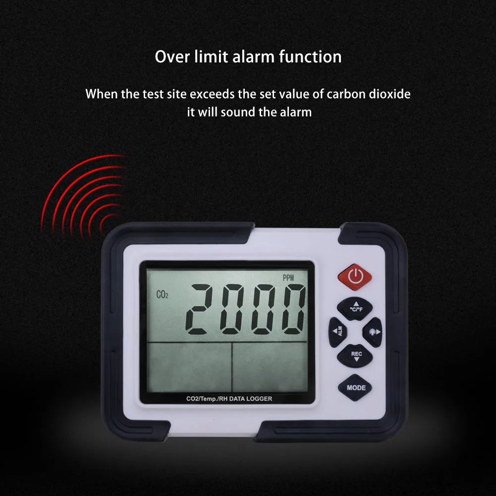 HT-2000 Digital Carbon Dioxide Detector CO2 Analyzer Air Quality Detector Temperature and Humidity meter