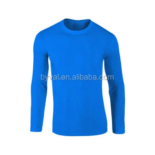2018 Quick Dry Fit Polyester T shirts Plain Sports Long Sleeve Man Printed Custom Quick Dry T shirt