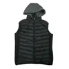 Black color nylon fuir lining women hoody vest for winter