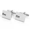 High quality novelty cufflinks black enamel logo funny cufflink for men