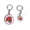 Bag Decoration Tourism Souvenir Metal Custom Key Charms Keyring flower Keychain Suppliers