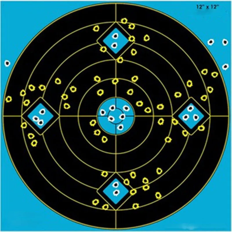 Triple Silhouette Reactive Shooting Target Shots Burst Bright