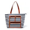 Wholesale Stripes Essential Oil Carrier Tote Bag PU PVC Serape WOW Display Bag Stripes Show Off bag DOM-108576