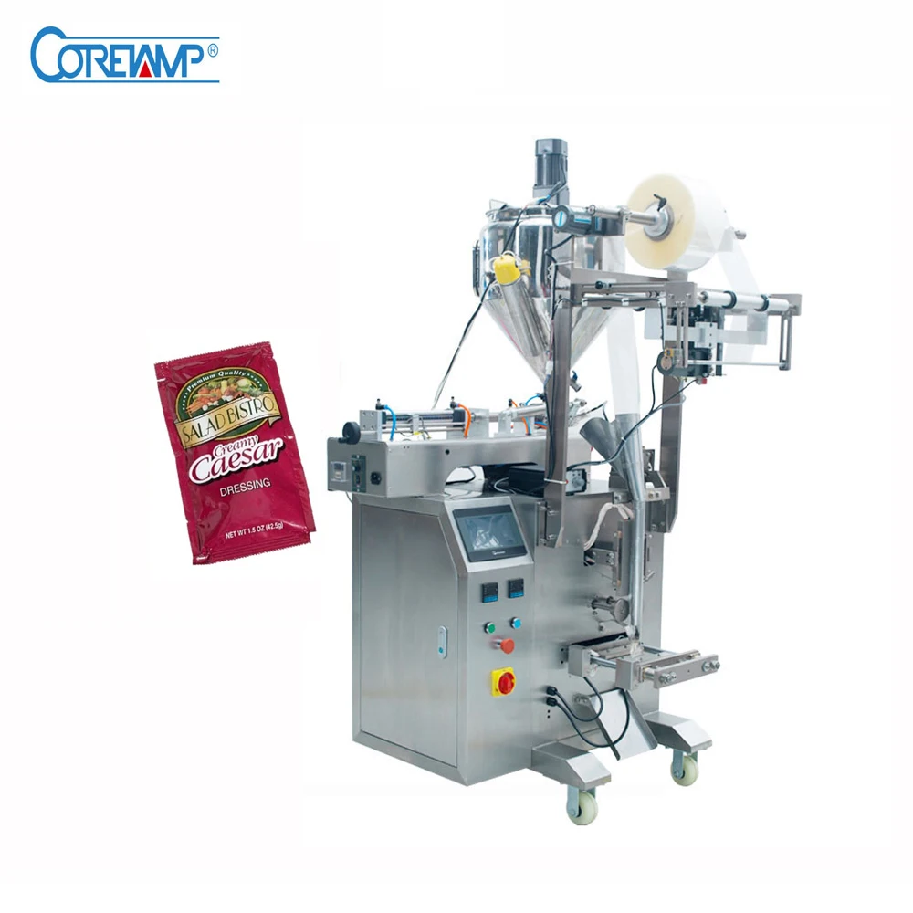 Automatic Sachet Salad Dressing Mayonnaise Packaging Machine View