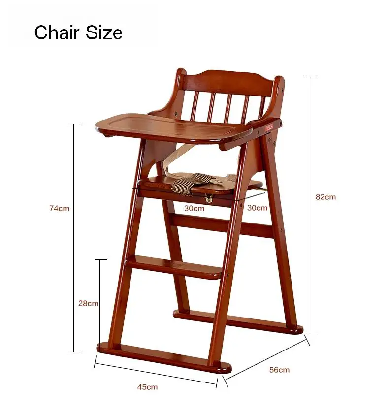 high chair size