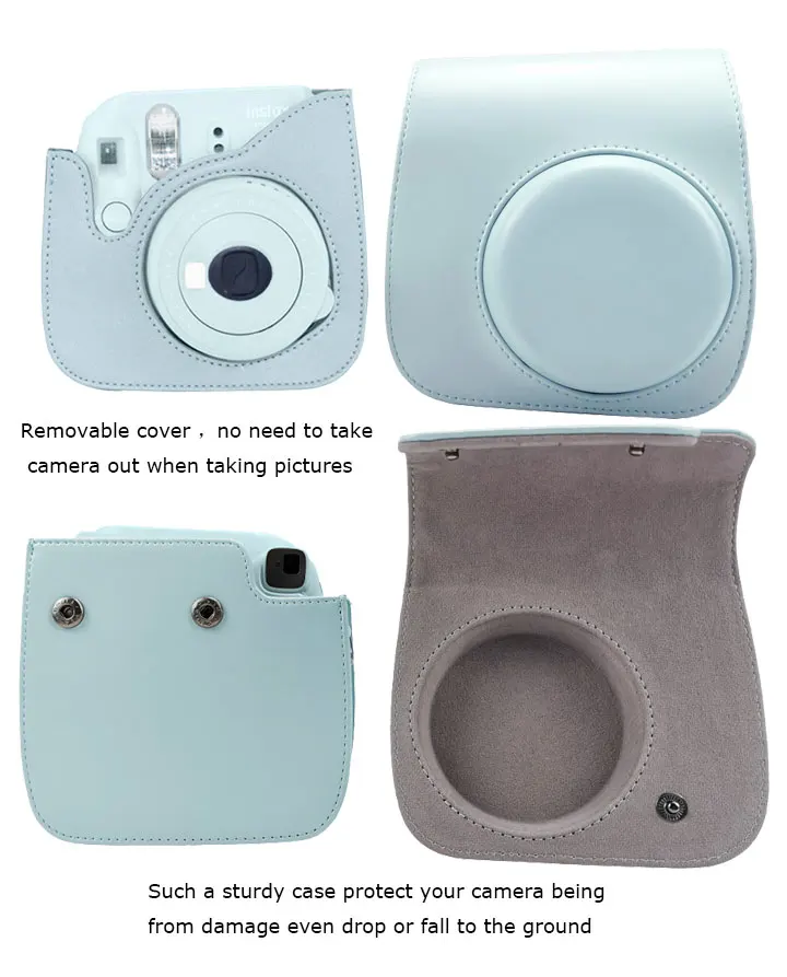 Blue Fujifilm Instax Groovy Camera Case For Instax Mini 8 and 9 
