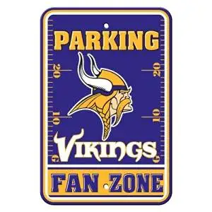 Minnesota Vikings NFL "Fan Zone" Parking Sign 12" x 18"