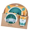 Eco-Friendly Bamboo Fiber Dinnerware,melamine free,Dishware Safe 5 Piece Set