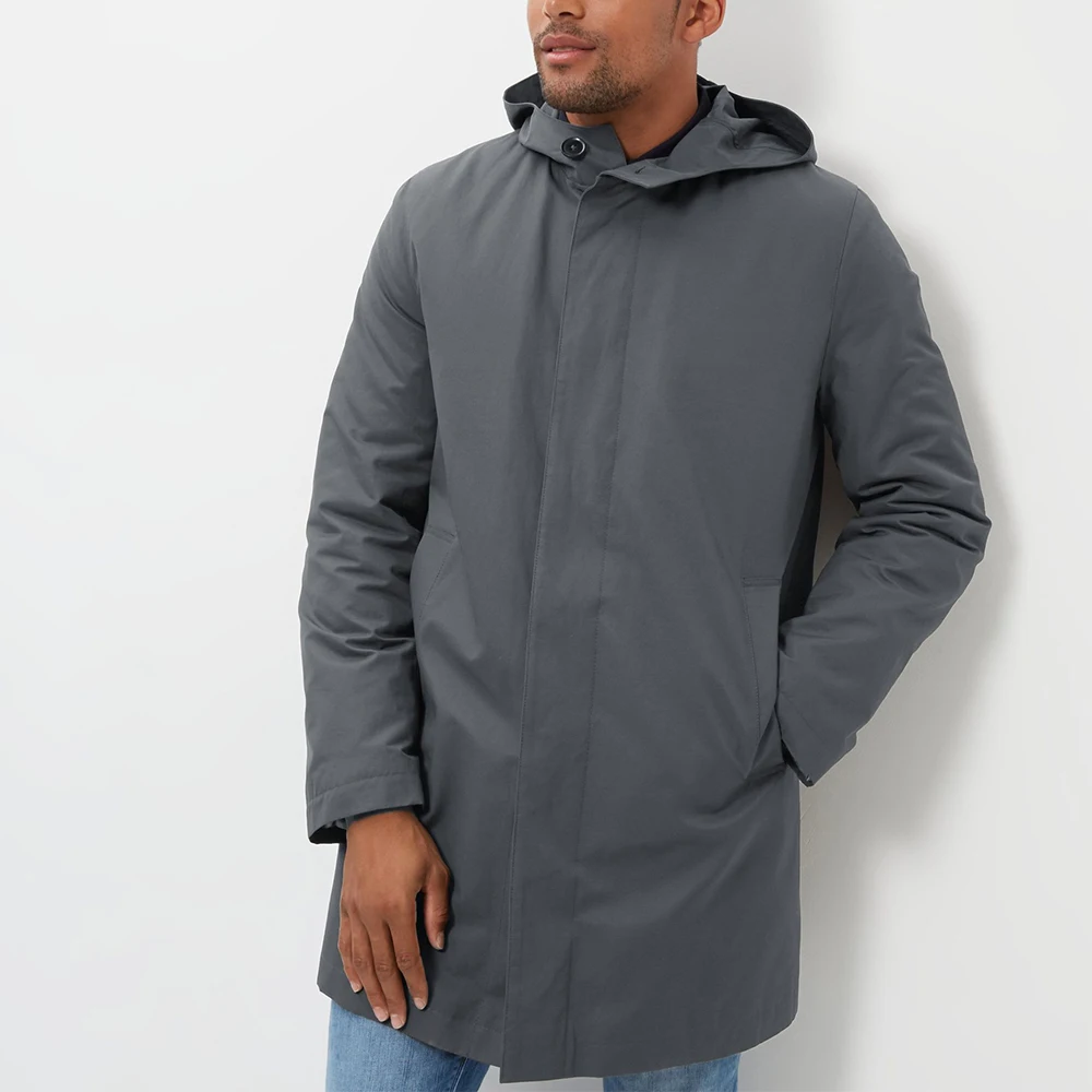 hooded longline coat