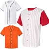 wholesale custom button digital sublimated striped baseball jersey