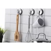 Powerful Vacuum Suction Cup Hook-Kitchen Utensil Storage Organizer Removable Stainless hooks w/Suction Cup Holder towel hanger