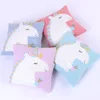 INS Children's sofa Knitted cushion for leaning on Unicorn knitting wool pillow