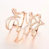 Wide Silver Ring Chain Connect Set