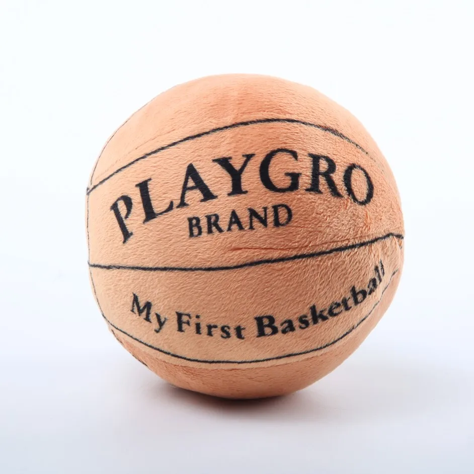 Customize Stuffed Basketball Toy Soft Basketball Shape Plush Toy With