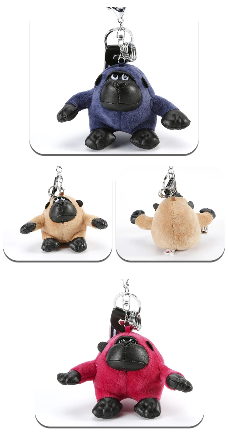 plush monkey keychain