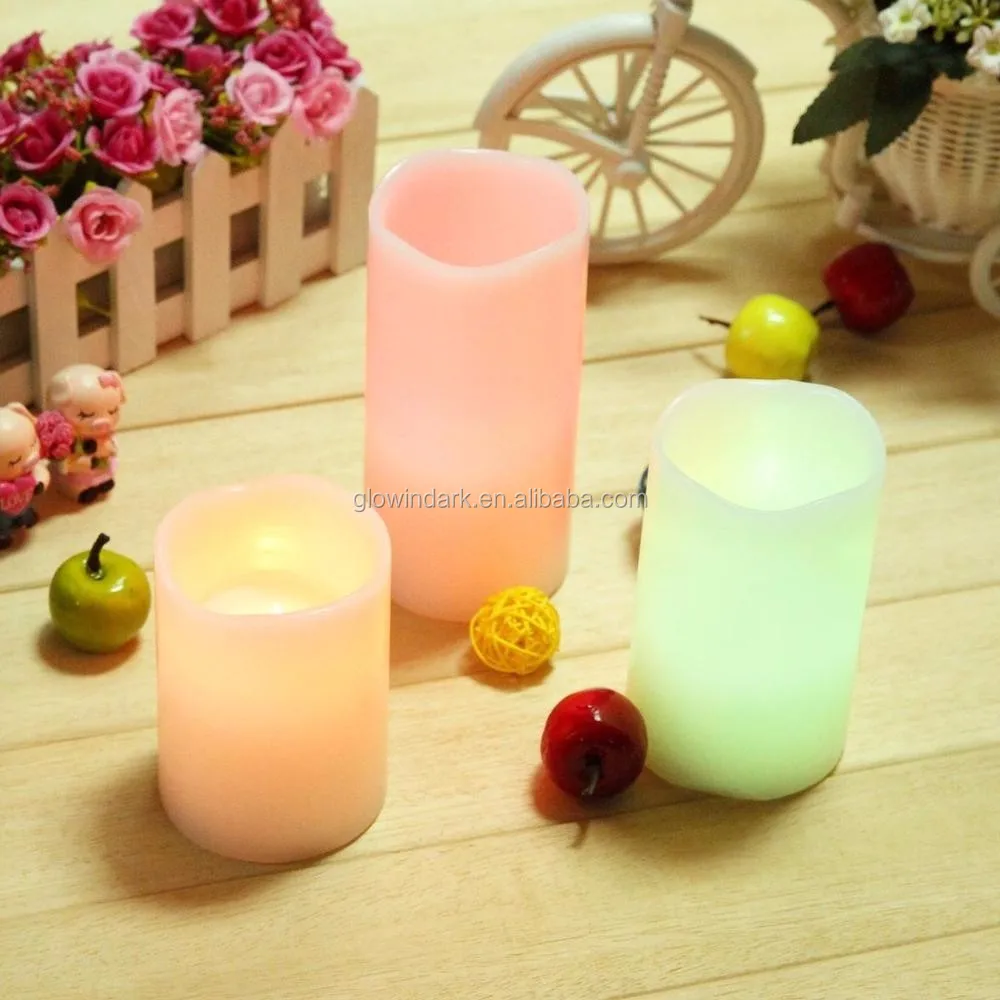High Quality Real Wax Electric Modern Led Candle Light Set 3aa Battery