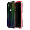 LUPHIE Colorful Magnetic Aluminum Metal Bumper Mobile Phone Back Case Cover for iPhone XS Max XR 7 8 Plus Aurora Snaps