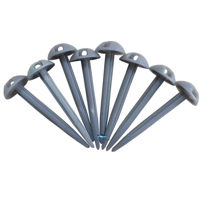 9.5cm Heavy Duty Grey Ground Sheet Plastic Tent Pegs Awning Carpet Pegs