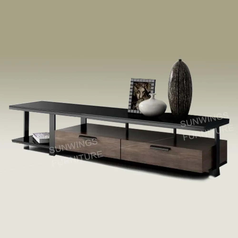 Walmart de madera mueble tv y soporte TV barato para la ventaMuebles