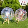 1.5m PVC Inflatable Bubble Soccer Ball 2 Pack Giant Human Hamster Ball for Adults or Child