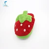 Factory supply wholesale kids cute cartoon strawberry plush winter slippers