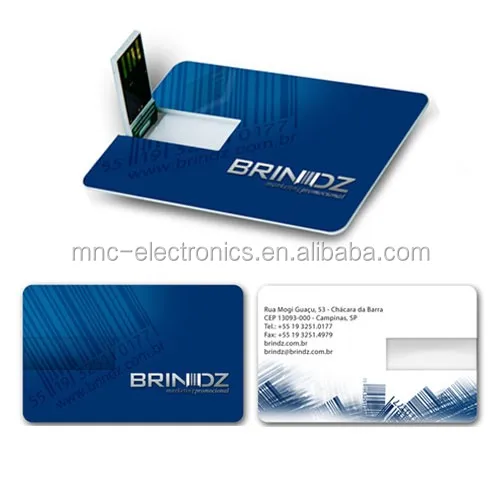 USB 2.0 interface promotional gift customized full color logo printing 8GB plastic business card usb flash drive - ANKUX.COM