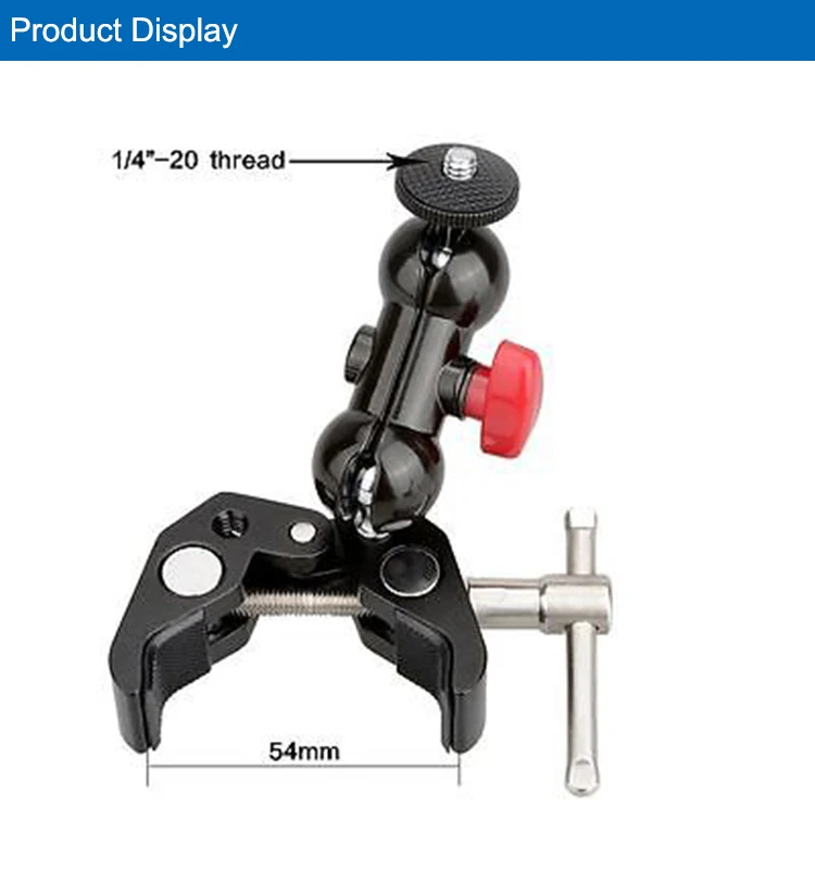 Camvate Pole Clamp Mount With Super Clamp And 360 Degree Rotating Mini 