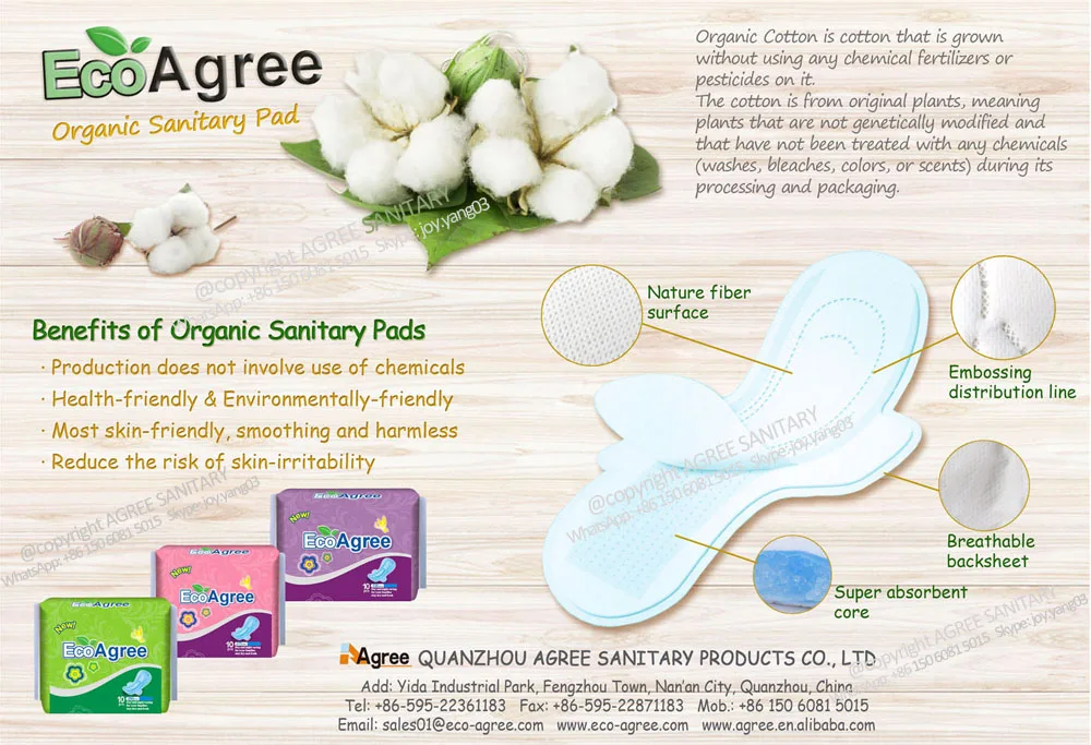 Biodegradable Disposasble Nature Organic Cotton Sanitary Napkin - Buy ...